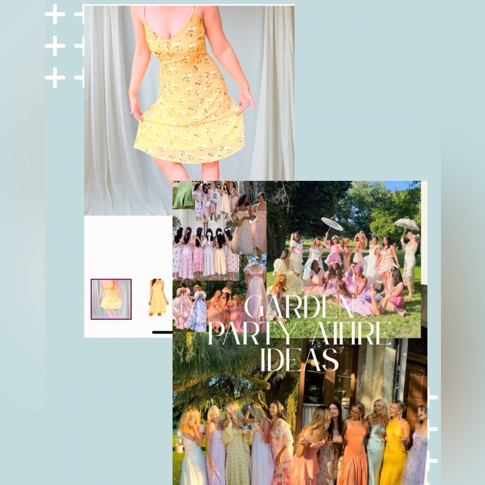 Allegra K Feminine whimsical butter Yellow Floral garden BBq sleeveless Dress - Picture 2 of 6